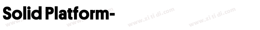 Solid Platform字体转换 Solid Platform字体转换